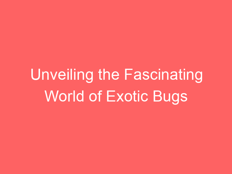Unveiling the Fascinating World of Exotic Bugs